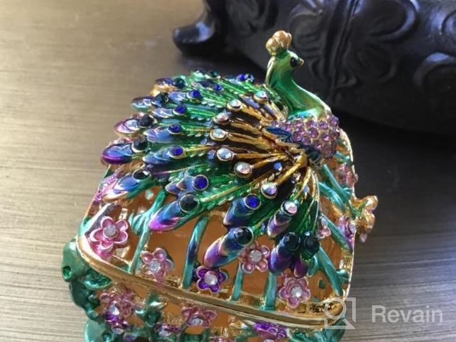 img 1 attached to Hand-Painted Mermaid On Seashell Trinket Box - 2.7'' Collectible Enameled Jewelry Holder For Rings & Sea Animal Figurine For Creative Home Decor, Art Gifts & Wedding Souvenirs By YU FENG review by Carmen Winters