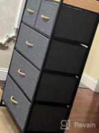 img 1 attached to YITAHOME Fabric Dresser: 5-Drawer Storage Tower With Large Capacity For Bedroom, Living Room & Closets In Light Grey review by Heather Davis