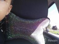 img 1 attached to Upgrade Your Car'S Style With Universal Rhinestone Mirror Accessories For Women - Shiny, Colorful And Elastic Plush Decorative Covers! review by Matt Abba