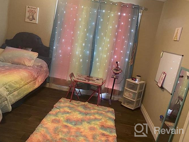 img 1 attached to Anjee Pink Curtains For Girls: Double Layered Star Cutout Design, Light Blocking & Voile Sheer Panels For Kids' Bedroom And Living Room Decor - Pink & Grey, 52 X 63 Inches (2 Panels) review by Andrew Davenport
