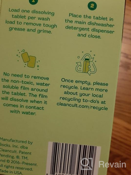 img 1 attached to 96 Lemongrass Dishwasher Pods By Cleancult - 100% Dissolvable Tablets - Coconut Surfactants - Wrapped In Dissolvable Film - Spotlessly Clean Dishes review by Eric Teshome