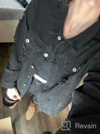 img 1 attached to Get Western Chic With GRAPENT'S Oversized Distressed Denim Jacket For Women review by David Underberg