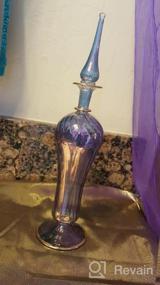 img 5 attached to NileCart™ Egyptian Perfume Bottle Large Size 9 In. Blue Handmade In Egypt For Your Perfume, Essential Oils, Egyptian Decoration Or Party Table Centerpiece