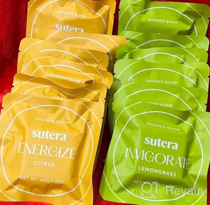 img 1 attached to Sutera 12 Pack Natural Shower Steamers For Women And Men - Gift Of Slow Dissolving Bath Bombs Brings Real Aromatherapy Spa Experience By Premium Essential Oils (Energize Invigorate Set) review by David Carclub