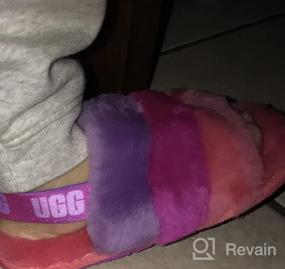 img 8 attached to 🌈 Красочные детские тапочки UGG для девочек и ботинки для мальчиков в дизайне фиолетовой радуги