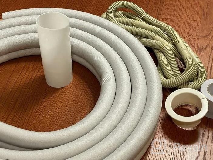 img 1 attached to Insulated Coil Line Set HVAC With Fittings - Wostore 25 Ft. Copper Pipes 1/4&3/8 Inch 3/8" PE For Mini Split Air Conditioner review by Aaron Fowler