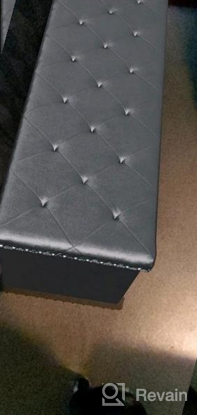 img 1 attached to Large Velvet Storage Ottoman Bench: Folding Tufted Ottomans With Extra 140L Toy Chest Storage Boxes, 43-Inch Luxury Footrest Bench For Bedroom - Light Purple review by Daniel Dominguez