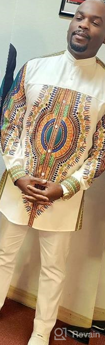 img 1 attached to 🌍 Showcase Your Style with COOFANDY Men's African Dashiki Sleeve Button Shirts review by Brad Mastermind