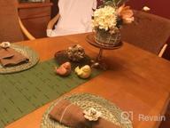 img 1 attached to OSVINO Orange Table Runner - 12X71In Stain Resistant Home Decor Dining Mat For Weddings & Kitchens review by Yiorgos Reynolds
