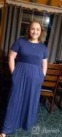 img 1 attached to Summer Maxi Dress For Women - Plus Size, Short Sleeves, Loose Fit, With Convenient Pockets - Ideal For Casual Occasions - Available At Kancystore review by Carmen Wan