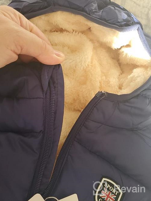 img 1 attached to Windproof Snow Winter Coat Outwear with 🧒 Removable Hood for Happy Toddlers - Cherry Down Jacket review by Alonzo Wilkins