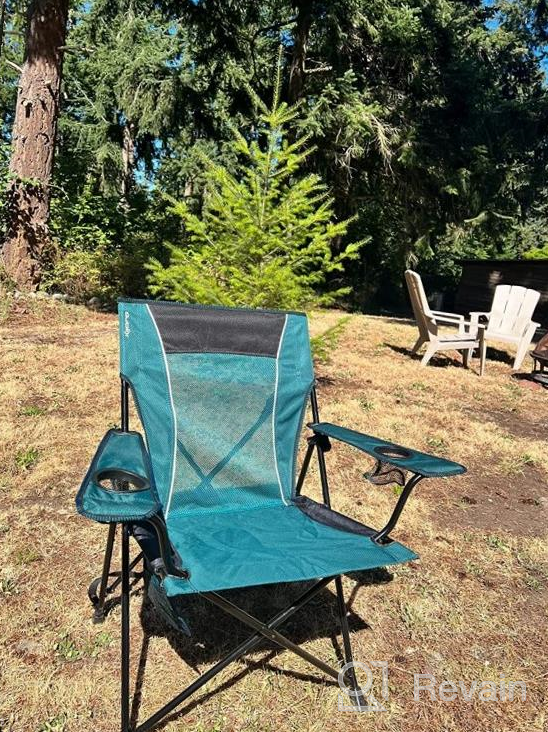 img 1 attached to Kijaro Dual Lock Folding Camping Chair - Experience Outdoor Comfort With A Multifunctional Sports And Lawn Chair - Dual Lock System Secures Sitting Or Pack-And-Go Positioning review by Eddie Curd