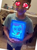 img 1 attached to Obuby Light Up Drawing Board Educational Learning Drawing Kids Toys Gifts For 3 4 5 6 7+ Ages Boys And Girls,Ultimate Tracing Pad With 9 LED Light Effects Glow In The Dark Art Doodle Color Set（Blue） review by Ryan Bowers