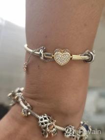 img 7 attached to Sterling Silver Yellow Gold Snake Chain Bracelet for Pandora Charms 🐍 - LONAGO Jewelry Moments, Fits Any Charm, Perfect Gift for Women and Girls