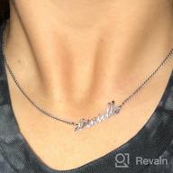 img 1 attached to WIGERLON Personalized Name Necklace: 18k White Gold Plated Pendant for Women and Girls - Custom Jewelry review by Andrea Turnon