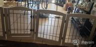 img 1 attached to PAWLAND Freestanding Dog Gate With Door: The Ultimate Solution For 80-Inch Wide Spaces, Stairs, And Doorways review by Terry Paige