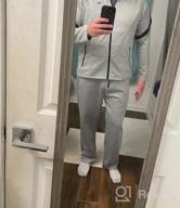 img 1 attached to 🏃 MoFiz Men's Tracksuit - 2 Piece Full Zip Jacket and Long Sleeve Pant Set for Athletic Sports, Casual Running, Gym Workout - Sweatsuit Outfits review by Charlie Maadhadians