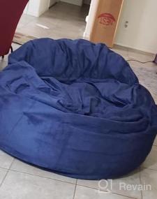 img 5 attached to Трансформируемое кресло-мешок из синели Nest Bean Bag - CordaRoy'S King Складное кресло для кровати с одобрением Shark Tank в темно-сером цвете