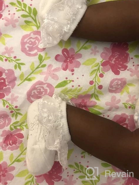 img 1 attached to Pack Of 2/3/4/6 Baby-Girls Eyelet Frilly Lace Socks For Newborn, Infant, Toddler, And Little Girls review by Nick Granner