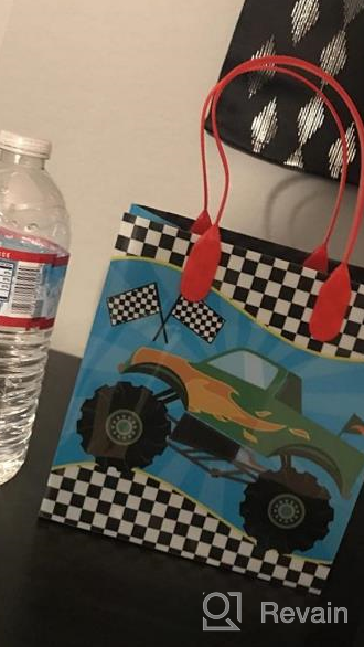 img 1 attached to Monster Truck Themed Party Favor Bags Treat Bags With Handles, Monster Truck Candy Bags For Birthday Party Goodie Bags, Party Supply Decoration, Pack Of 12 review by Jeff Prabhu