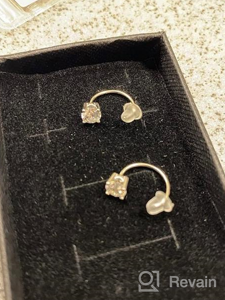 img 1 attached to 💫 Small Open Hoop Silver Earrings: Perfect for Cartilage Piercing and Women & Girls review by Cindy Carlin