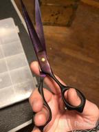 img 1 attached to Down -Curved Chunker Shear Pet Grooming Thinning Shear Hair Cutting Scissor For Hair Trimming Japanese Steel Balde Scissor For Dogs And Cats Thinning Rate35%-45% review by Logan Barela