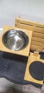 img 1 attached to Adjustable Raised Dog Bowls - 5 Level Wooden Pet Feeding Station For Medium To Large Dogs | FOREYY review by David Romero