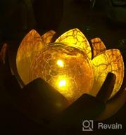 img 1 attached to Outdoor Waterproof Metal Glass Garden Light LED Lotus Flower Table Lamp Decorative Solar Lighting review by Eric Krull