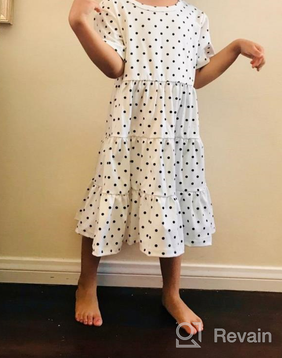 img 1 attached to 👗 Stylish Mermaid Pleated Casual Sundress: Girls' Over Knee Clothing and Dresses review by Megan Holtz