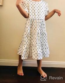 img 6 attached to 👗 Stylish Mermaid Pleated Casual Sundress: Girls' Over Knee Clothing and Dresses