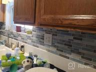 img 1 attached to Marble Look Self-Adhesive Kitchen Backsplash Decorative Tiles (10 Tiles) - LONGKING review by Emmanuel Nguyen