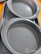 img 1 attached to Nonstick 9 Inch Round Cake Pan For Foodi By Ninja - Oven Safe Up To 500⁰F, Dishwasher Safe, Premium Quality NeverStick Coating, Grey review by Brian Messerly