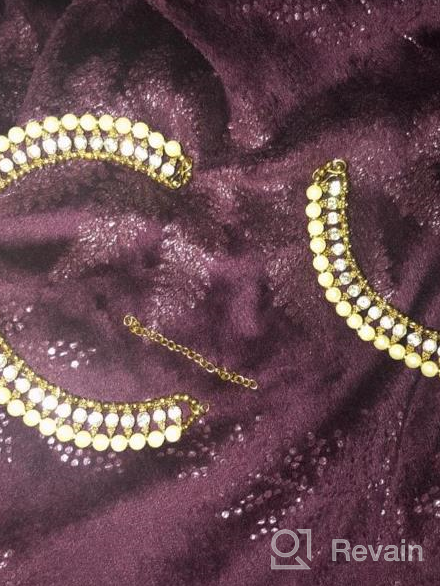 img 1 attached to 📿 Efulgenz Indian Jewelry Boho Crystal Anklets: Stylish Barefoot Sandals Ankle Bracelet Set review by Dede Tambagan