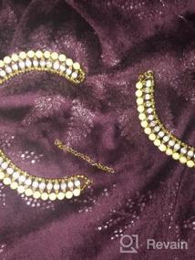 img 3 attached to 📿 Украшения Efulgenz Indian Jewelry Boho Crystal Anklets: Стильные босоножки для ногтей с кристаллами - комплект браслетов на щиколотку