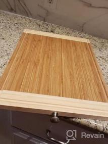 img 6 attached to 20" X 16" Heavy Duty BambooMN Universal Premium Pull Out Cutting Board W/ Juice Groove - Under Counter Replacement