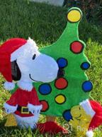 img 1 attached to Premium 32-Inch Pre-Lit Peanuts Snoopy and Woodstock Christmas Yard Decoration Set, 70 Lights review by Montrell Copeland
