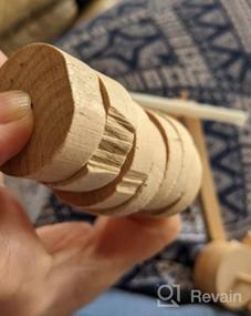 img 6 attached to Get Creative With OLYCRAFT'S 108Pc Unfinished Wood Wheels And Sticks For DIY Crafts And Painting