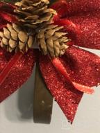 img 1 attached to Red Christmas Decorative Bows 4-PK 7" Medium Wreath Garland Tree Topper XBW93024 review by Beth Parker