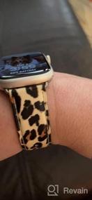 img 8 attached to Сменный ремешок из натуральной кожи, совместимый с Apple Watch Series 7/6/5/4/3/2/1 - OMIU Square Bands 38Mm 40Mm 41Mm Women Men (Tiffany Blue &amp; Silver)