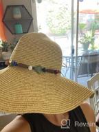 img 1 attached to Women'S Wide Brim Sun Protection Straw Hat, Foldable Floppy Summer UV Beach Cap review by Shane Mack