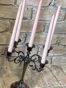 img 6 attached to Black Metal Candelabra Candle Holder For Fireplace, Table Centerpiece - Holds 3 Candles - Ideal For Christmas, Weddings, Church, And Holiday Décor By VINCIGANT