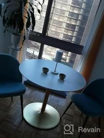 img 5 attached to Набор из 2 современных бархатных обеденных стульев с золотыми ножками - элегантные мягкие стулья с акцентом для гостиной, столовой и уголка для завтрака от Ivinta Grey
