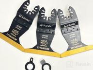 img 1 attached to Upgrade Your Cutting Game With EZARC Titanium Oscillating Multitool Blades - Perfect For Wood, Metal, Nails, And Screws! review by Alonzo Weaver