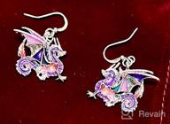 img 1 attached to 🐉 Cute Dragon Earrings: Stylish Dinosaur Drop Dangle Jewelry for Women - WEVENI Enamel Alloy Charm Gift review by Karla Schwinden