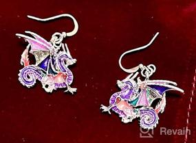 img 5 attached to 🐉 Cute Dragon Earrings: Stylish Dinosaur Drop Dangle Jewelry for Women - WEVENI Enamel Alloy Charm Gift