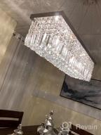 картинка 1 прикреплена к отзыву Saint Mossi 5-Light K9 Crystal Chandelier Raindrop Design Modern Flush Mount Ceiling Light Fixture Pendant Adjustable Chain H9 X W10 X L31 от Cedrick Ayudara