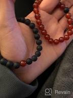 img 1 attached to AD Beads His and Hers Distance Bracelet Set - Elastic Natural Stone Yoga Bracelets (2pcs) review by Mark Cai