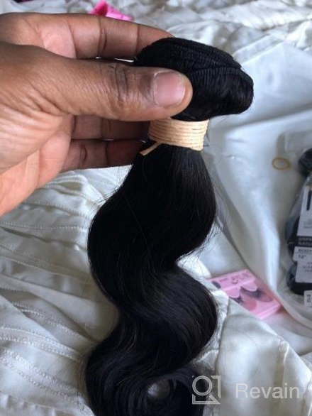 img 1 attached to ALLRUN Body Wave Bundles With Frontal(26 26 26+20)Human Hair 13X4 Lace Frontal With Bundles Body Wave 100% Brazilian Unprocessed Body Wave Virgin Hair 3 Bundles With Frontal Virgin Hair Weft 150% Density review by Bobby Cantu