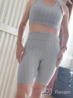 img 1 attached to Slay Your Workout In Style With 2 Piece Workout Yoga Sets For Women- Crop Tank And High Waist Biker Shorts review by Brenda Black