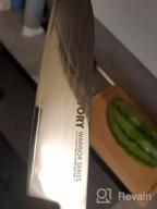 img 1 attached to 7 Inch Japanese VG10 67 Layers Super Steel Santoku Knife - Kitory Damascus Warrior Series With G10 Handle & Gift Box review by Chris Spoja